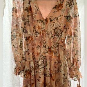 Showing Off Pink Floral Print Maxi Dress